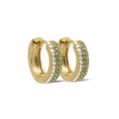 Hinged Hoops IVY Emerald Green