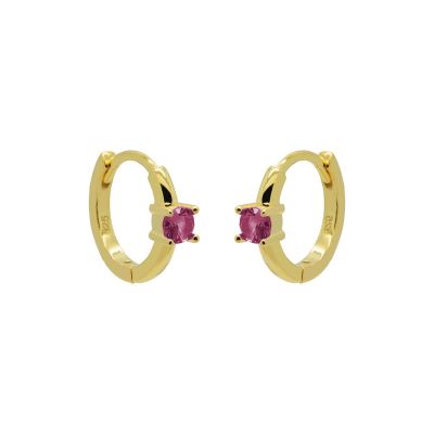 Hinged Hoops Single Solid RUBY RED