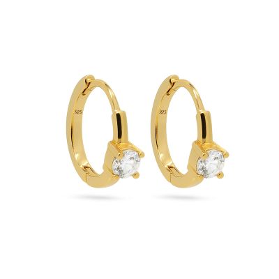 Plain Hoops Single Solid Zirconia 12MM