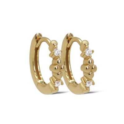 Plain Hinged Hoops ELSAA Dots 