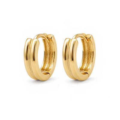 Hinged Hoops Norra Ribbed 10MM