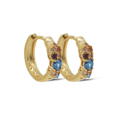 Hinged Hoops Zirconia NIRA Light Blue 12MM 