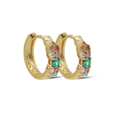 Hinged Hoops Zirconia NIRA Spring Colour 12MM 