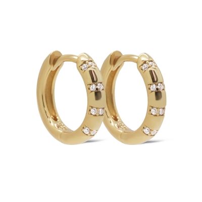 Hinged Hoops Zirconia NOO Stripes 12MM