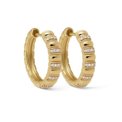 Hinged Hoops LIRA Ribble Goldplated 16MM