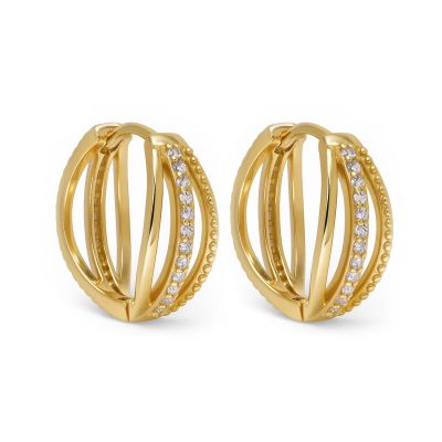 Hinged Hoops Zirconia NIVIALA Row 16MM