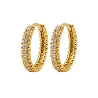 Hinged Hoops IVY Dotty Zirconia 14MM