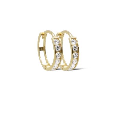 14 KARAAT GOUDEN Oorringen BELLA 10MM