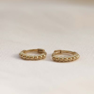 14 KARAAT GOUDEN Bolletjes Oorringen CLARA 10MM