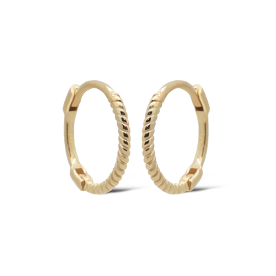 14 KARAAT GOUDEN Swirl Oorringen SOFIA 12MM