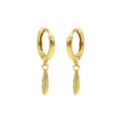 Hinged Hoops Feather