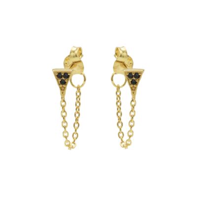 Chain Black Zirconia Triangle