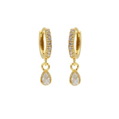 Zirconia Hinged Hoops Symbols Drop