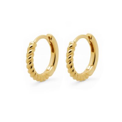 Plain Hinged Hoops Half Twisted 12MM