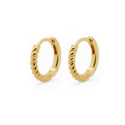 Plain Hinged Hoops Half Twisted 10MM