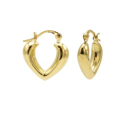 Plain Hoops Heart Shape 15MM