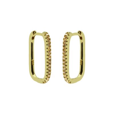 Plain Zirconia CHAMPAIGN Hinged Hoops Round Square 20MM