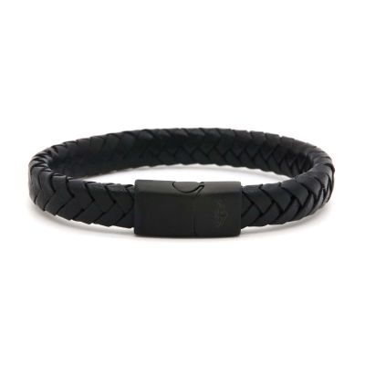 Leather Bracelet VICTORIAN Black 10MM Black