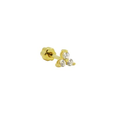 Piercing Zirconia Triple Flower (1piece)
