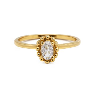 Ring Rosa Zirconia Dot