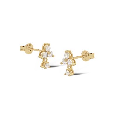 Karma Zirconia Earstuds EVA Triple Flower