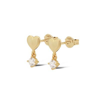 Zirconia Earstuds LOVA Heart 