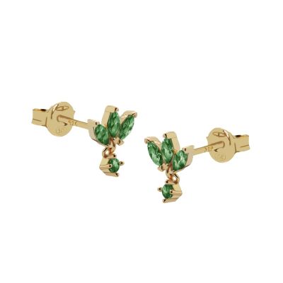 Emerald Green Flower Earstuds | KARMA Jewelry