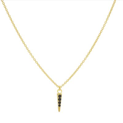 Necklace Black Zirconia Cone