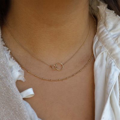 Necklace Double Circle