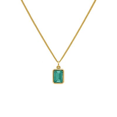 Necklace Zirconia LIV Teal Blue