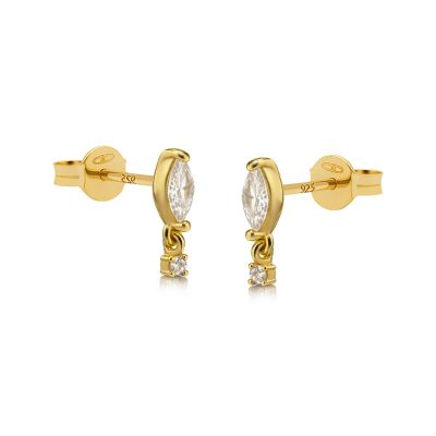 Symvols XL Hanging Zirconia Earstud Zelora