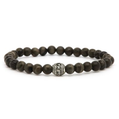 Jaden Silver Logo Bead 6MM