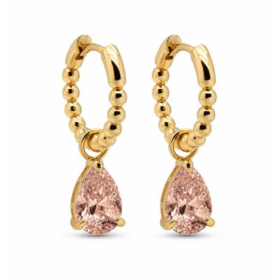 Hinged Hoops Zirconia Anna Salmon