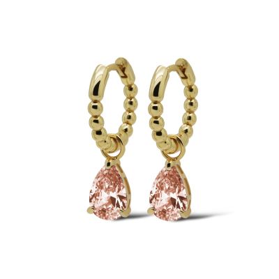 Hinged Hoops Zirconia Anna Salmon