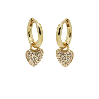 Hinged Hoops Coco Zirconia Heart
