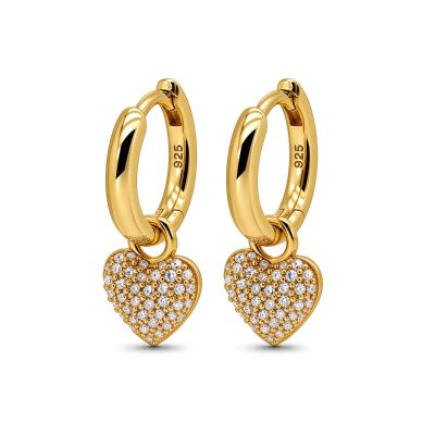 Hinged Hoops Coco Zirconia Heart