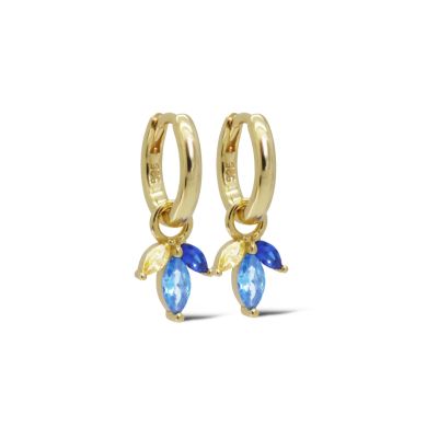 Hinged Hoops Persian Blue