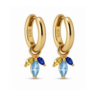 Hinged Hoops Persian Blue