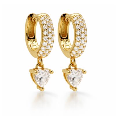 Hinged Hoops Zirconia Mina 