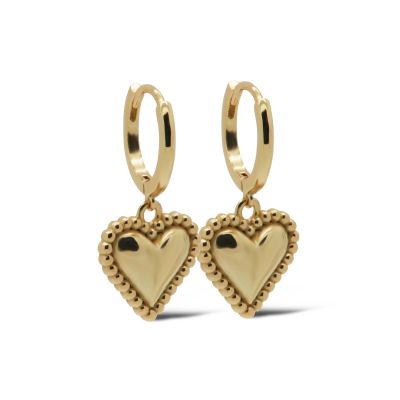 Hinged Hoops Zoe Heart