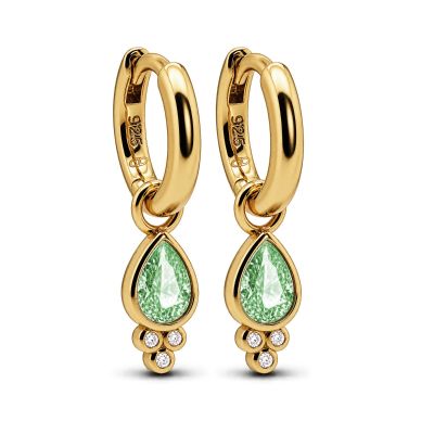 Hinged Hoops Hera Drop Ocean Green