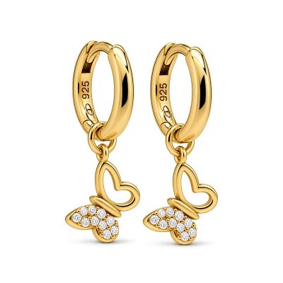 Hinged Hoops FELIA Zirconia Butterfly
