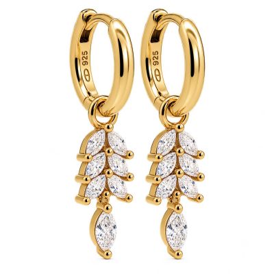 Hinged Hoops Cleo Feather