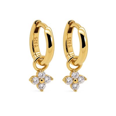 Hinged Hoops Zirconia Viola