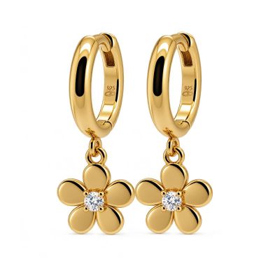 Hinged Hoops Sophia Flower
