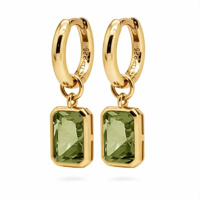 Hinged Hoops Liv Olive Green