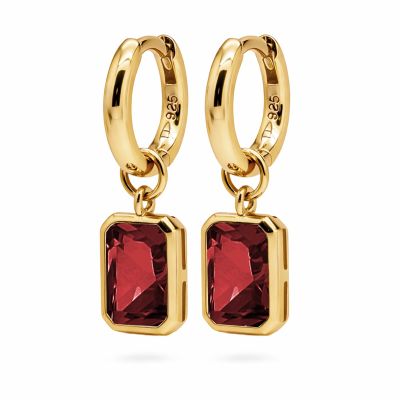 Hinged Hoops Liv Vampire Red