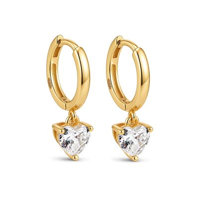Hinged Hoops Viena Heart Zirconia