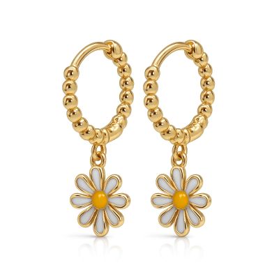 Hinged Hoops Fleur Flower