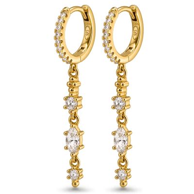 Hinged Hoops ESMAY Zirconia Long Oval